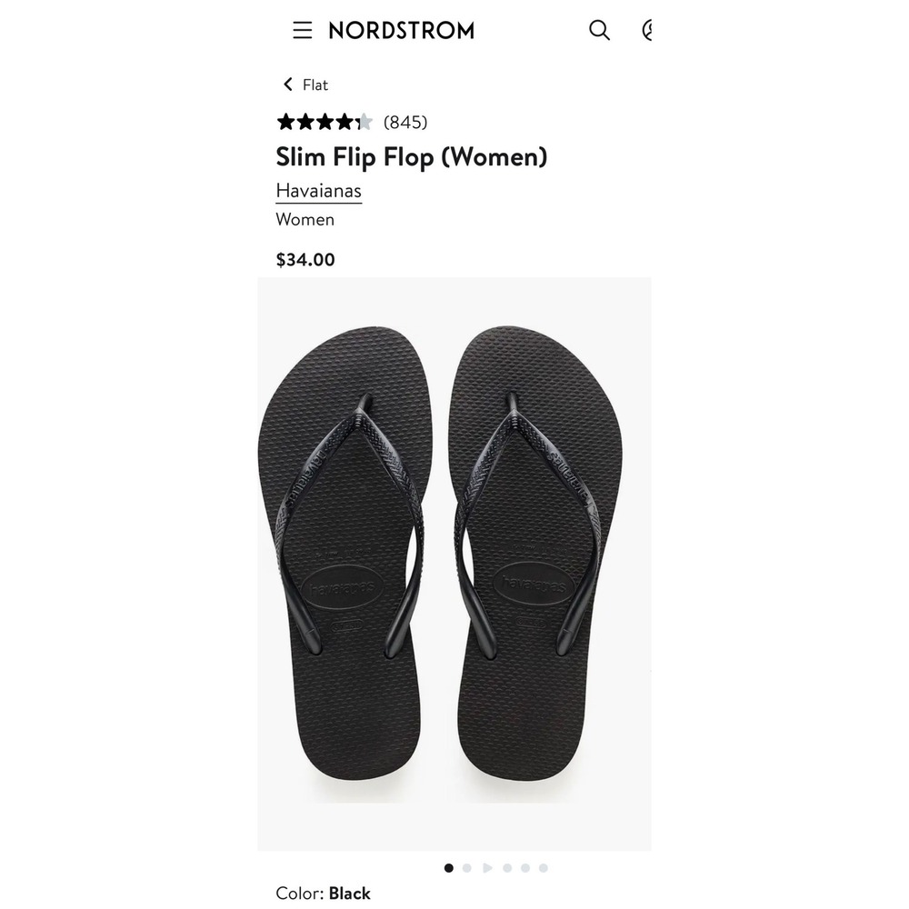 Havaianas Top Black Flip Flop Sandals Womens 6W Mens 5M EUR 37/38 Brazil NEW - Picture 2 of 14